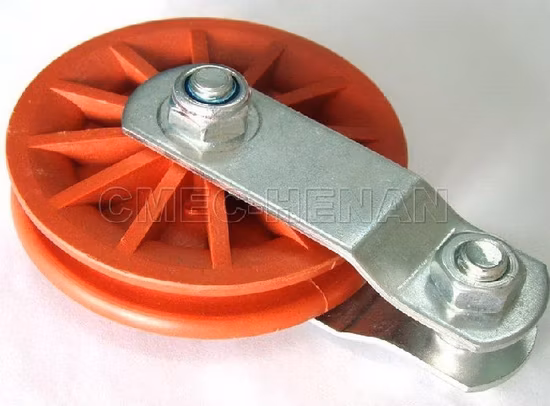 3.5 インチ プラスチック/ナイロン ロープ プーリー/家禽機器部品、レッド